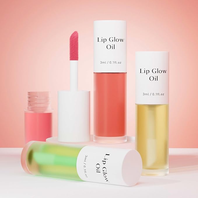 2 Pack Plumping Lip Oil,No-Sticky Lip Nourishing
