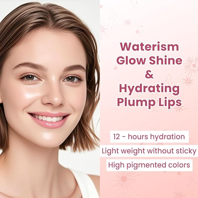 CATKIN Glossy Lip Balm Ultra Hydating Glow Lip Tinted Jelly Plump Melting Balm Shea Butter Repair Soothing For Dry Lips Dewy Finished 0.12 oz C02 TULIP