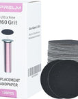 120pcs Replaceable Sandpaper for Electric Foot Callus Remover, 260 Grit Ultra-Fine Sandpaper Refill Discs