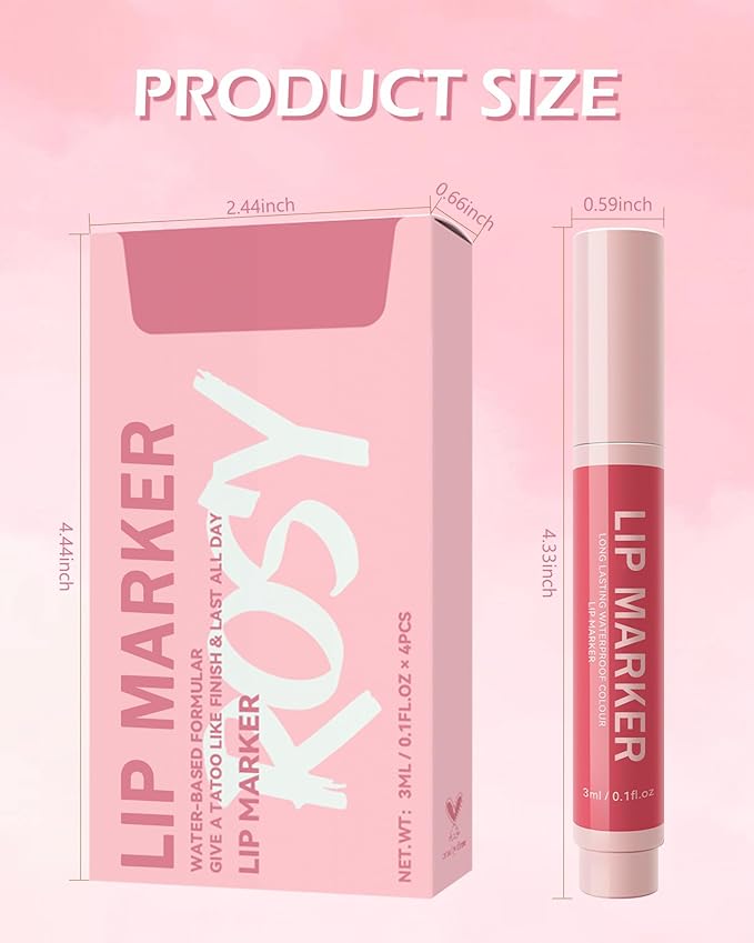 Lip Stain Marker Pen-1Pcs Berry Pink Hydrating Lip