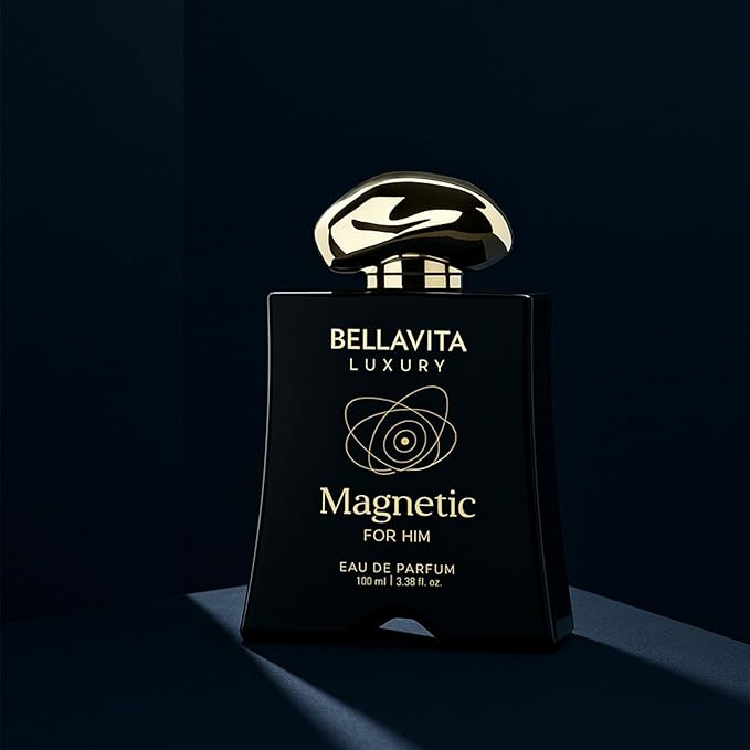 BELLAVITA Luxury Mood Collection MAGNETIC Perfume for Men 100ml | Pheromone Inspired Technology Long Lasting Fragrance | Notes of Grapefruit, Jasmine and Vanilla | Gourmet, Spicy Premium Fragrance