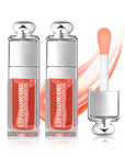 2PCS Hydrating Lip Glow Oil, Lip Oil Gloss Lip 2 OZ