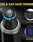 4 in 1 Hair Clippers for Men, Professional T-Blade Trimmer, Electric Foil Shaver, Nose Hair Trimmer, Cordless, LCD Display, Grooming Kit(Black)