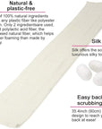 Exfoliating Washcloth [Made in Japan] Shower Back Scrubber, Natural Loofah