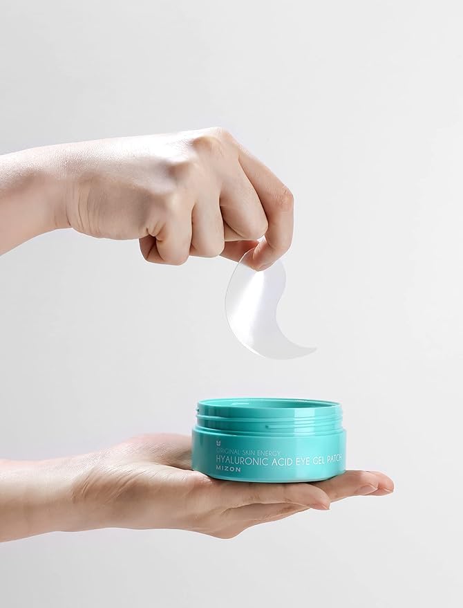 MIZON Triple Hyaluronic Acid Eye Gel Patches – Hydrogel Eye Masks with Seaweed Extract for Deep Hydration, Plumping & Soothing – 60 Pcs Under-Eye Treatment for Dryness & Fine Lines