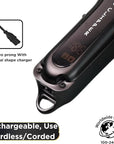 Supreme Trimmer Pro Clipper All Metal w/Taper Blade | 300 Min Run Time Professional Hair Clipper Set, Cordless Beard Trimmer | STC5030 Black