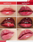 NOONI Korean Lip Oil Set - Appleberry & Appleplum | Long-Lasting, Moisturizing, Plumping, Revitalizing for Dry Lips, Waterproof, No Peel Off 0.12 FL Oz x 2ea