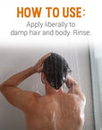 Woody's Just4Play Hair and Body Wash for Men - Sulfate-Free, Deep Cleansing, Hydrating, Fresh Scent, All-in-One Shower Gel, 8 fl oz