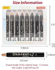 evpct 8Pcs Cream Eye Shadow Brightener Sticks Set for Eyes, Silver Sand Gold Orchid Rose Mocha Deep Mauve Midnight Royal Blue Stone Shimmer Matte Pencil Eye shadow Crayon Stick Palette Makeup Set07