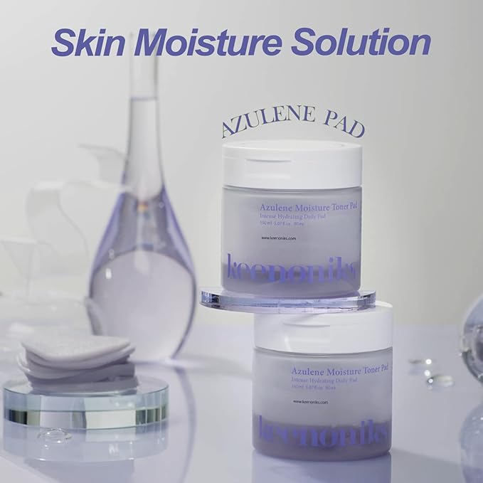 Moisturizing Toner Pads for Face - Azulene Moisturizer Facial Essence & Hydrating Sheet Masks Pads Helps Skin Barrier, Hydrating Skincare for Dry, Sensitive Skin Toner - 80ea (5.07 Oz)