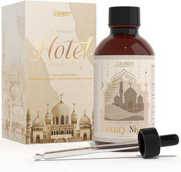 SALUBRITO Luxury Night Essential Oil 4 Fl.Oz (120ml), Pure & Natural Hotel Fragrance Oils, Luxury Hotel Oil for Diffuser, Candle & Soap Making, Strong Scented Oil