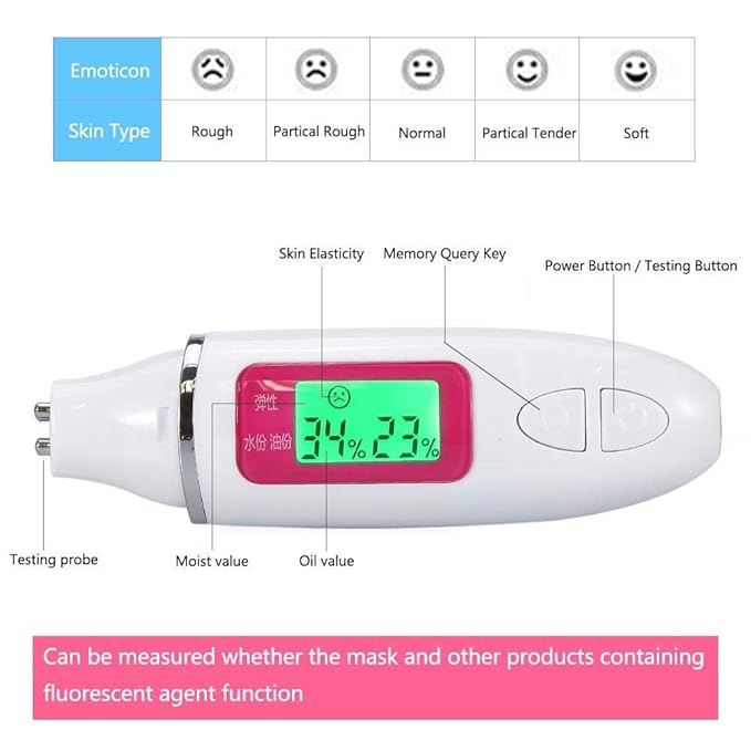 Skin Analyzer, Digital Skin Tester, LCD