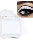 evpct Matte White Eyeshadow Singles, White Matte Cream Powder Eye Shadow Palette Makeup for Older Women, High Pigment Waterproof Monochrome Mini Eyeshadow Palette, sombra de ojos
