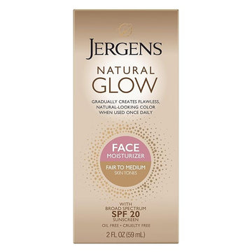 Jergens Natural Glow Daily Facial Moisturizer, Fair to Med 2 fl oz (59 ml)