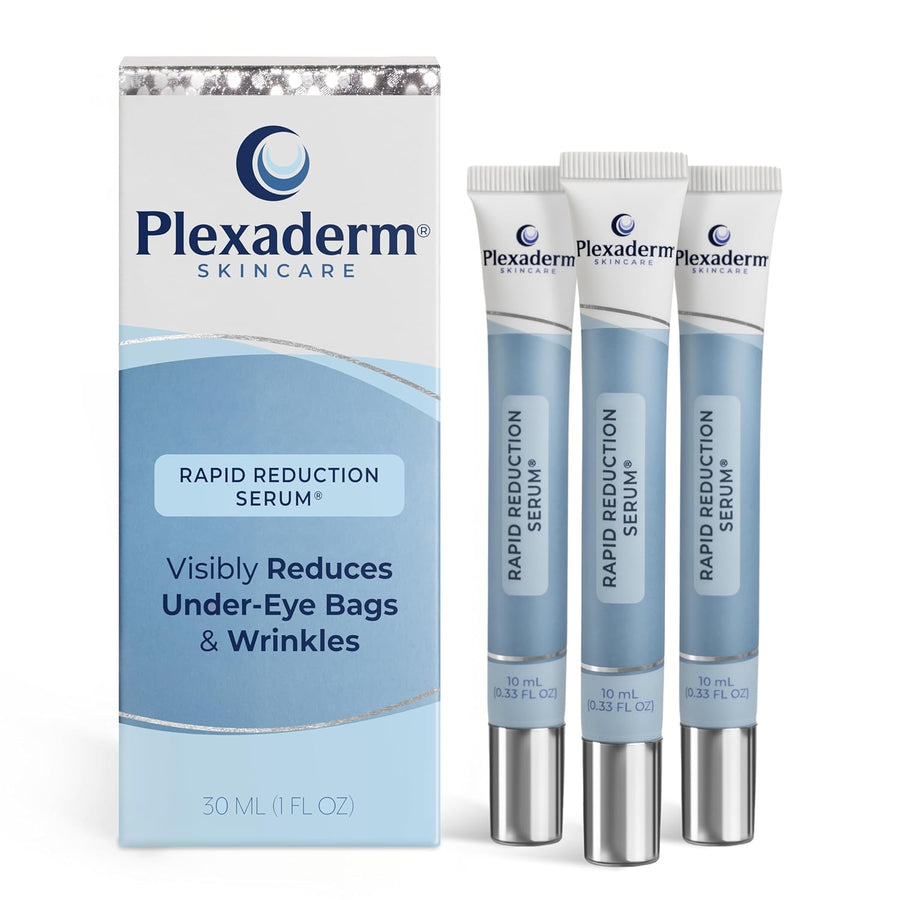 Plexaderm Rapid Reduction Eye Serum - Visibly Reduces Under-Eye Bags, Wrinkles, Dark Circles, Fine Lines & Crow's Feet Instantly, Anti Aging Wrinkle Remover for Face, Full Size Tube