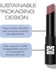 MOB Beauty Hydrating Shine Lip Balm M155 Smoky Amethyst– Tinted Lip Balm Stick with Jojoba & Sunflower Oils, Clean Vegan Organic Lip Care for Nourished, Glossy Lips