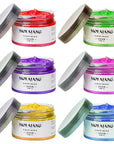 Temporary Hair Color Chalk For Kids, Hair Wax Color For 4 5 6 7 8 9 Year Old Girl Gifts, Birthday,Party, Cosplay DIY, Children's Day, Halloween, Christmas (6, Red Pink Gold Blue Green Purple)
