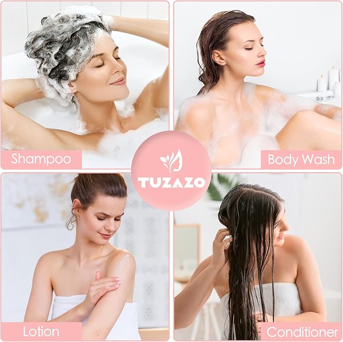 TUZAZO 6 Pack Travel Bottles for Toiletries 3.4oz/100ml Travel Size Containers TSA Approved, Clear Plastic Lotion Bottle Refillable Squeeze Bottles with Flip Cap for Shampoo, Conditioner & Lotion