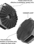 iTokGoK® Premium Silver-Infused 2-in-1 Silicone Body Scrubber, Double-Sided Design Body Brush Body Scrubber Exfoliating Body Brushes forSensitive Skin for Showering, Silicone Loofah - Gray