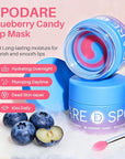 Blueberry Lip Sleeping Mask Overnight -Original Dual-Color Lip Balm for Softer and Smoother Lips, Intensive to Nourish and Hydration Reduce Fine Lines for Dry Cracked Skin - 0.42 Fl Oz