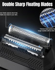 Suttik Electric Razor Foil Shavers for Men, Compact Electric Face Shaver, Portable Travel Shaver, Waterproof, Black