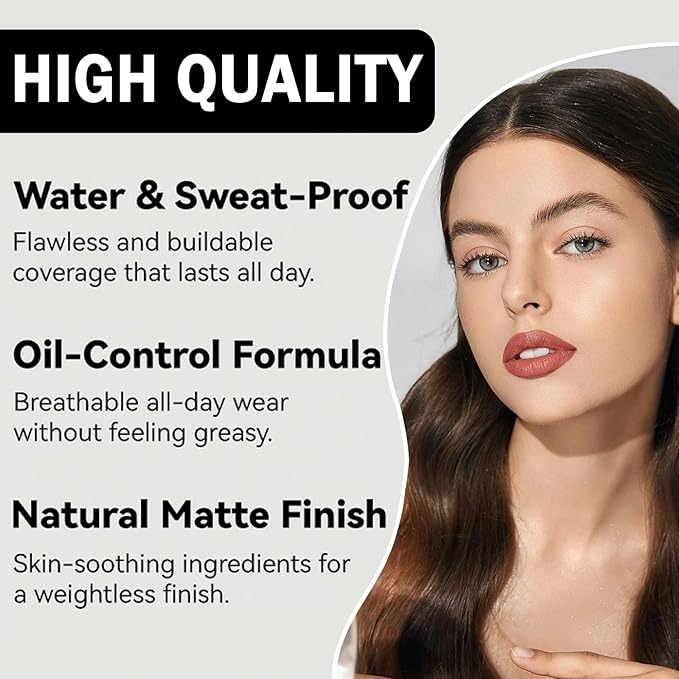 Concealer Full Coverage Foundation for Mature Skin,Oil Control