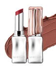 Mistine Lipstick Thai Latte Sheer Creamy Rouge Velevt Matte Finish Lipstick for Women Non-sticky C01 Rainy Iced Coffee 3.5g, 1 Count