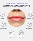 Wonderskin Lip Oil Rehab Serum - Tinted Lip Oil for Women, Hydrating, Moisturizing, and Non-Sticky Bright Red Tint Serum for Dry Lips (Flirt)