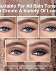 evpct 5 Colors Matte Nude Eye Shadow Palette Makeup for Older Women, Nude Brown Cocoa Taupe Ebony Matte Cream Smokey Mini Eyeshadow Palette for Blue Green Eyes, Contour Makeup Palettes sombras de ojos