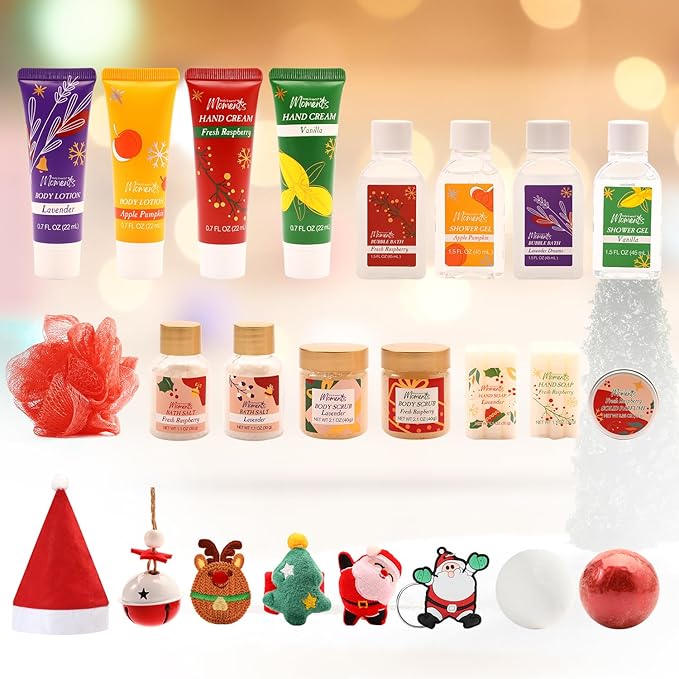 Advent Calendar 2025 Gift Set for Women, 24pcs Holiday Gifts with Body Lotion, Hand Cream, Shower Gel, Bath Bomb, Spa Gifts Basket, New Year Gifts for Women