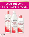 Jergens Original Scent Dry Skin Body Lotion, Hand and Body Moisturizer, Cherry Almond Essence, Dermatologist Tested, 32 Oz
