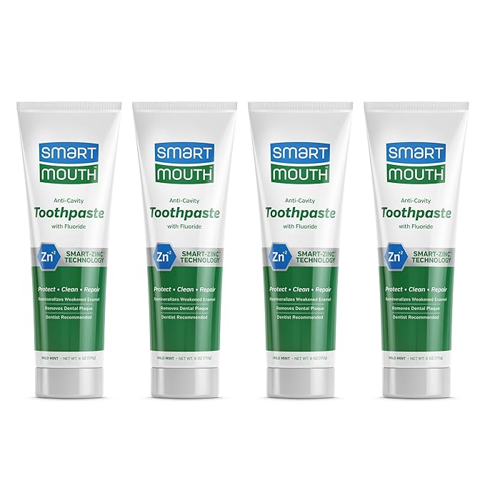 SmartMouth Premium Toothpaste for Elite Oral Health Protection, 6 oz, 4-Pack
