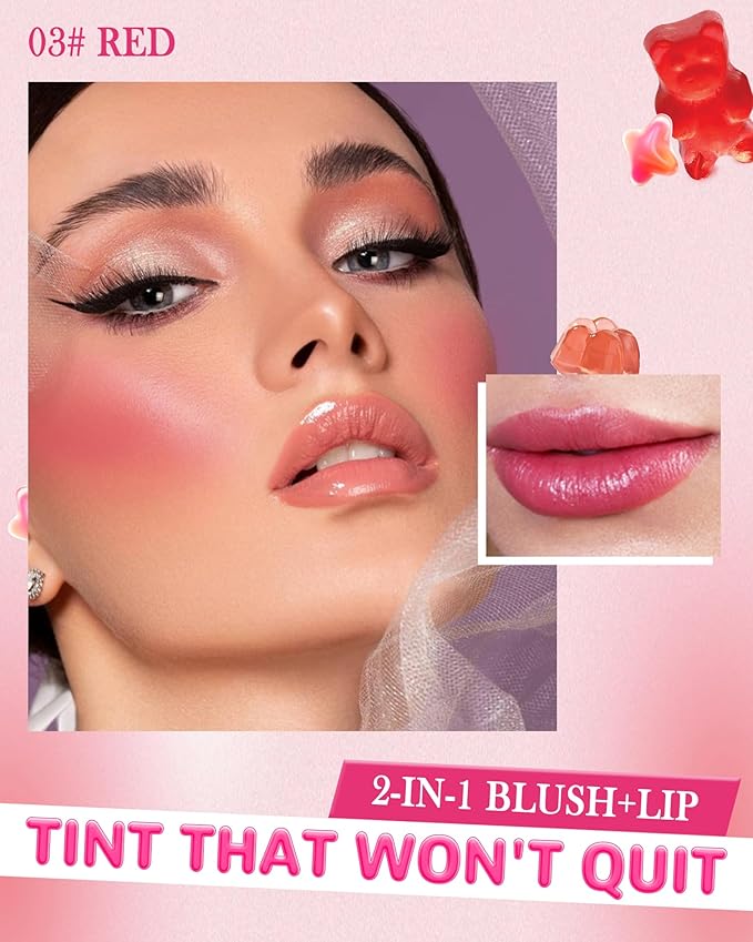 Makeup Jelly Tint, Cooling Water Jelly Tint Red Lip Stains-03