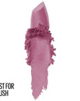 Maybelline Color Sensational Lipstick, Lip Makeup, Matte Finish, Hydrating Lipstick, Nude, Pink, Red, Plum Lip Color, Lust for Blush, 1 Count
