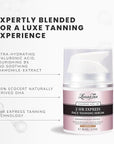 Loving Tan NEW 2 Hr Express Face Tanning Serum, Medium - Hydrating, Natural-Looking Glow Sunless Self Tanner, Dermatologist Tested, Lightweight, Naturally Derived DHA, Vegan & Cruelty-Free - 1 fl oz