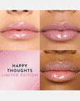 Lawless Women's x LoveShackFancy Forget The Filler Lip Plumping Gloss, Happy Thoughts, Pink, 0.11 Ounce