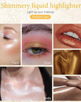 evpct Light Liquid Face Highlighter Makeup Waterproof Long Cheeks Eye
