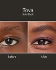 Thrive Causemetics Instant Brow Fix Semi-Permanent Eyebrow Gel, Waterproof Tinted Eye Brow Gel with Vitamin B5, Smudge-Proof, Vegan & Cruelty Free, Tova (Soft Black)
