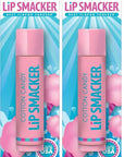 Lip Smacker Flavored Lip Balm, Cotton Candy, Flavored, Clear, For Kids, Men, Women, Dry Kids (Pack of 2)