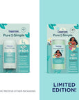 Coppertone Pure and Simple Kids Exclusive Disney Moana Sunscreen Stick SPF 50, Hypoallergenic, Mineral Sunscreen for Kids, Water Resistant, Oxybenzone and Octinoxate Free, 0.49 Oz Stick