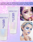 MEICOLY Fine Face Body Glitter,Color Changing Glitter Gel for Body,Face,Hair,Lip,Eye,Long Lasting Holographic Sequins Glitter Face Paint Makeup,Sparkling Pink,50ml