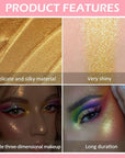 evpct Gold Highlighter Makeup Liquid, Gold Glitter Iridescent Stick Illuminators