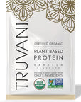 Truvani Vegan Pea Protein Powder | Vanilla | 20g Organic Plant Based Protein | 1 Serving | Keto | Gluten & Dairy Free | Low Carb | No Added Sugar