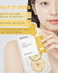 Mediheal Best Korean Sheet Mask - Vita Essential Face Mask 4 Sheets Vitamin Mask For All skin types Smoothing Tightening Toning up Brightening