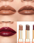Oulac Color Rich Satin Lipstick Set For Women Nude Brown Lipsticks High Impact Lipcolor Tinted Lip Balm, Nourishing, Satin Finish, Moisturizing Creamy Formula, Vegan Gluten Free (10+12+13)