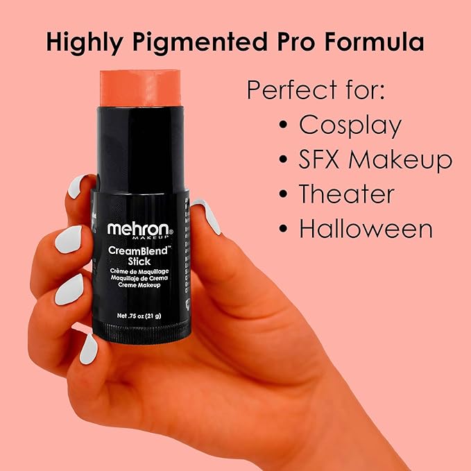 Mehron Makeup CreamBlend Stick | Face Paint, Body g) (Auguste) 75 oz