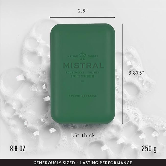 Mistral Bar Soap, Cypress Oak, Large Bar