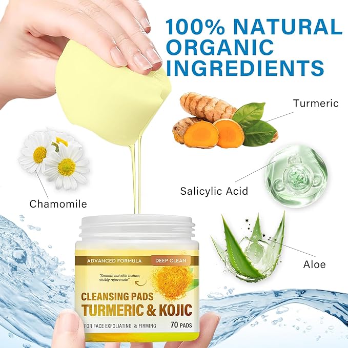 Turmeric cleansing pads for dark