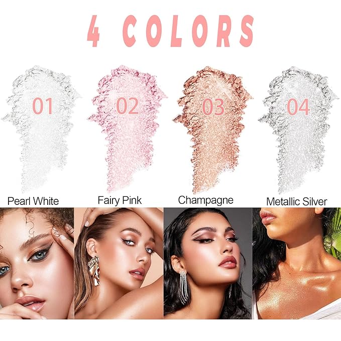 2 Colors Polvo De Hadas Fairy Highlight Stick Metallic Silver)