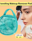 Nugilla 18 Packs Reusable Makeup Remover Pads with a Washable Laundry Bag, Resuable Microfiber Round Towel Skin Face Towels, Soft Makeup Remover Cloth, Fast Drying Washcloth (Grey/Green/White)